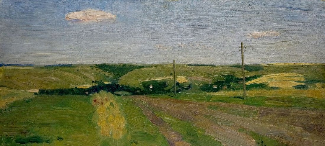 Oil painting Way home Trokhimenko Karp Demyanovich: Title: Oil painting Way home Trokhimenko Karp Demyanovich Description: No.Verns 1098 *** ABOUT THIS PAINTING *** * TITLE: "Way home" * ARTISTS: Trokhimenko Karp Demyanovich * SIZE: 13.5x29 cm/'5.31x11