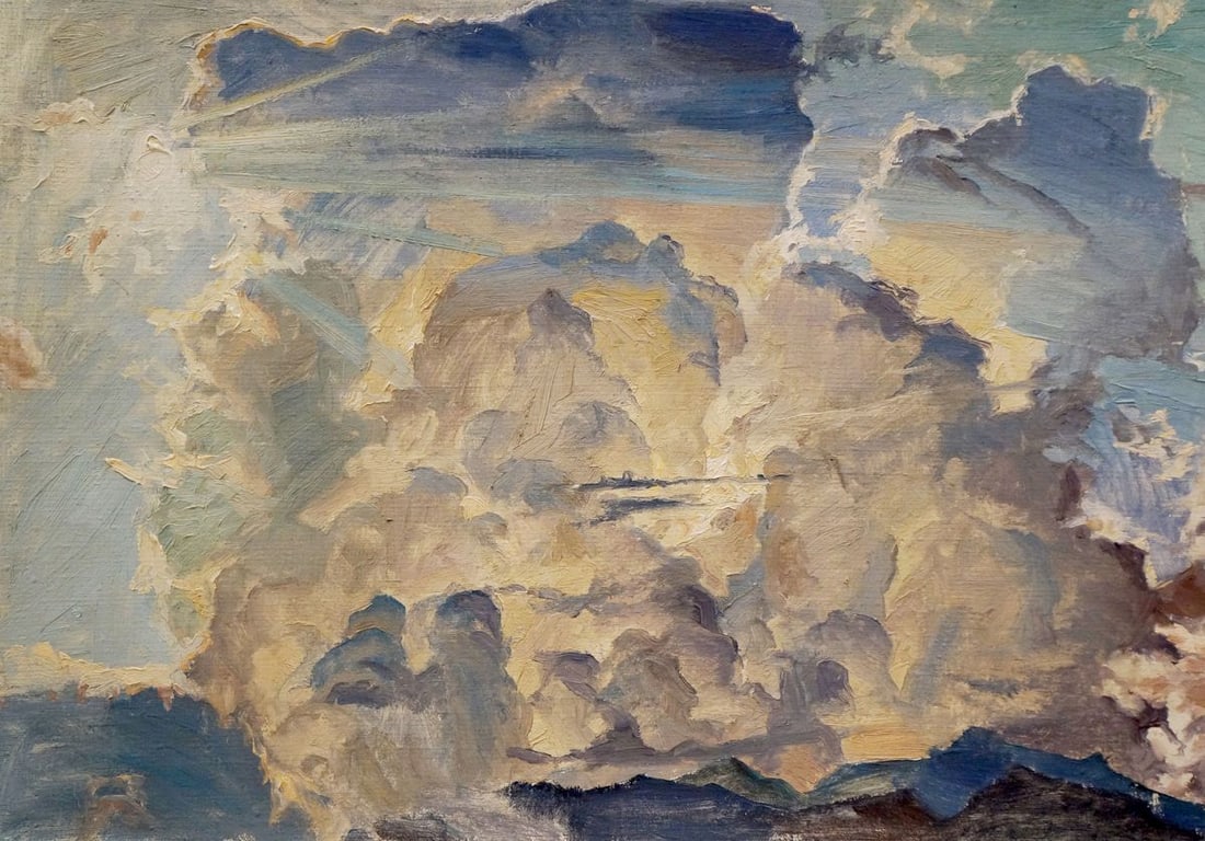 Oil painting The clouds Chernikov Nikolay Vladimirovich: Title: Oil painting The clouds Chernikov Nikolay Vladimirovich Description: No.Verns 1136 *** ABOUT THIS PAINTING *** * TITLE: "The clouds" * ARTISTS: Chernikov Nikolay Vladimirovich * SIZE: 52x70 cm/