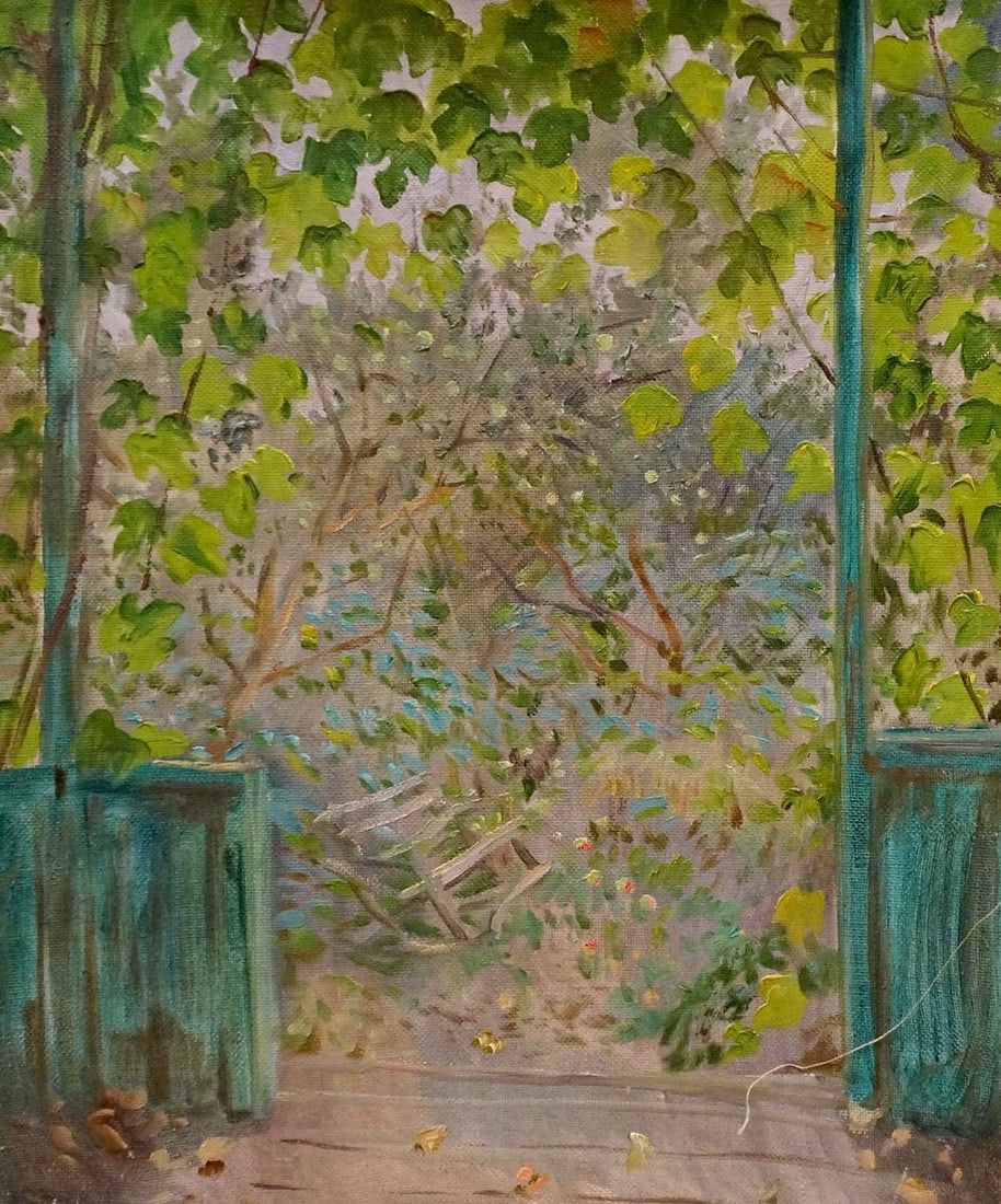 Oil painting Overlooking the courtyard Chernikov Nikolay Vladimirovich (1 of 8)