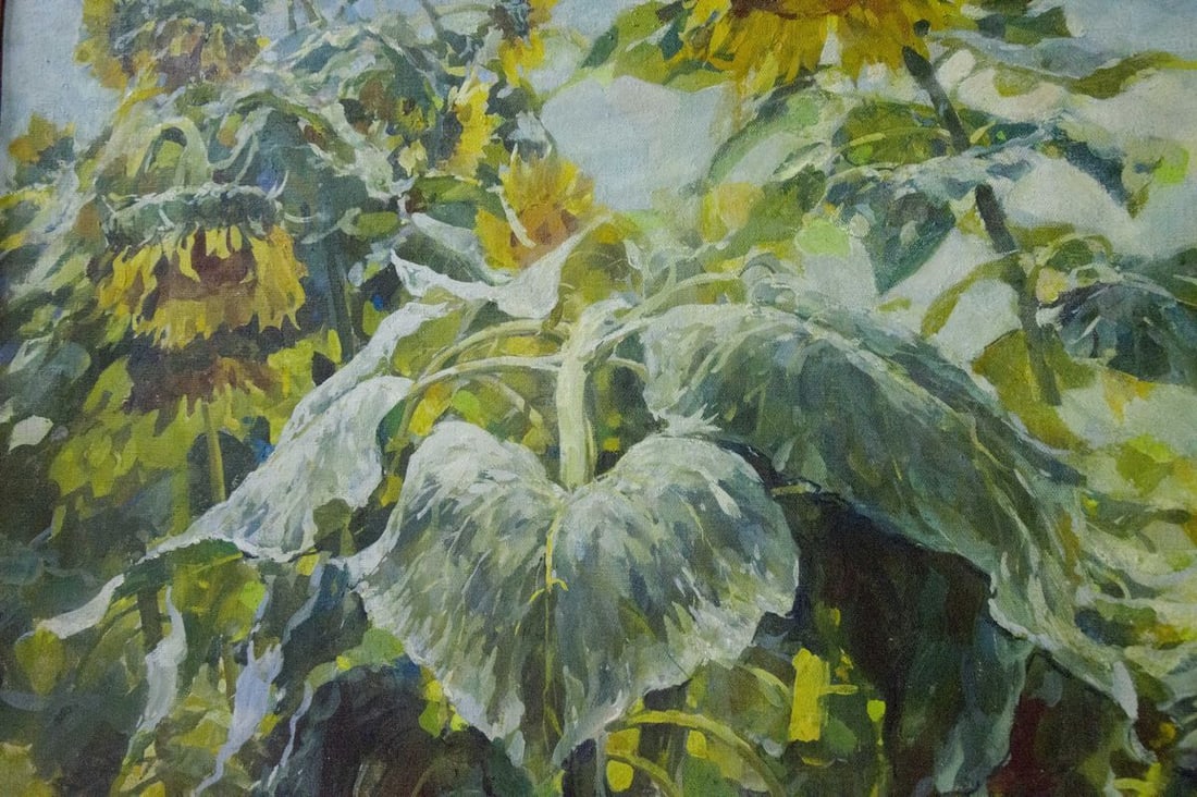 Oil painting Sunflowers are growing Sidoruk Vladimir Fedorovich - 2