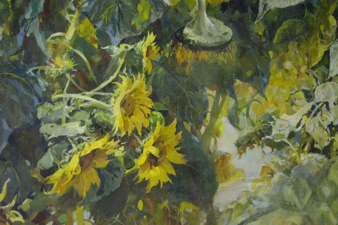 Oil painting Sunflowers are growing Sidoruk Vladimir Fedorovich - 5