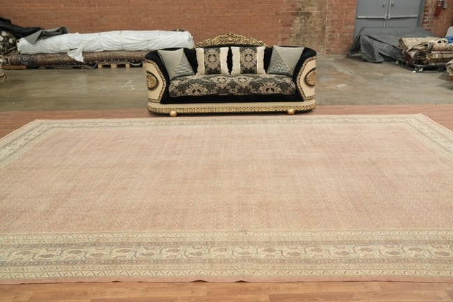 Antique Botemir Persian Large Wool Rug 12x18 - 4