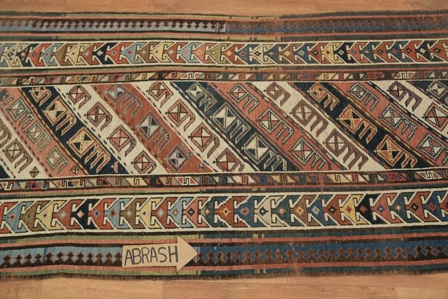 Pre-1900 Antique Kazak Oriental Runner Rug 3x11 - 12