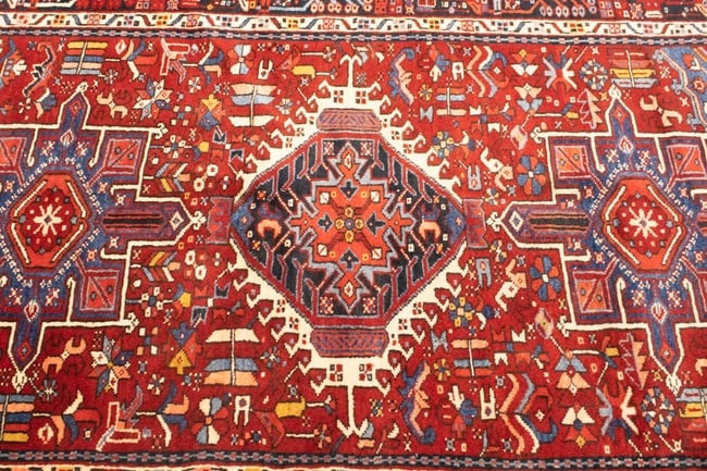 Vintage Red Tribal 5X13 Karajeh Persian Runner Rug - 11