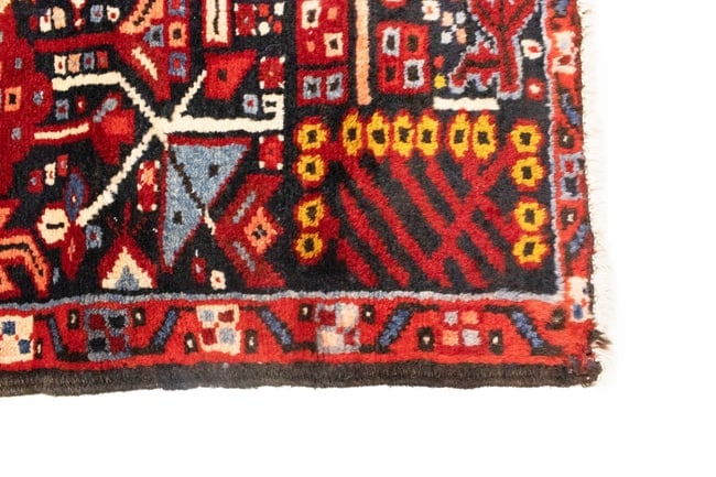 Vintage Red Tribal 5X13 Karajeh Persian Runner Rug - 14