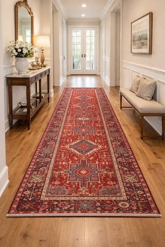 Vintage Red Tribal 5X13 Karajeh Persian Runner Rug - 2