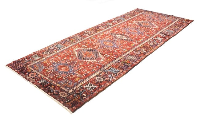 Vintage Red Tribal 5X13 Karajeh Persian Runner Rug - 4