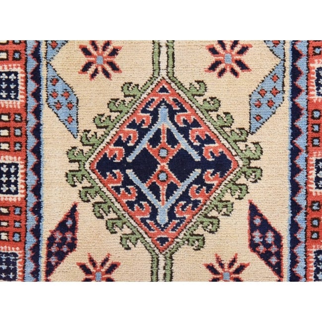 Reed Yellow Vintage Persian Meshkin Clean Hand Knotted Wool Runner Rug - 3