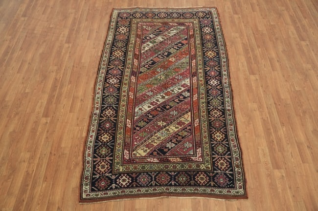 Pre-1900 Antique Kazak Oriental Wool Rug 5x8 - 2
