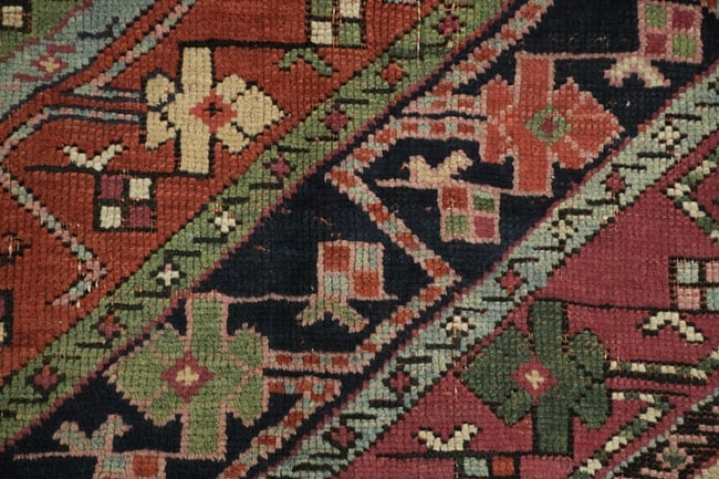 Pre-1900 Antique Kazak Oriental Wool Rug 5x8 - 6