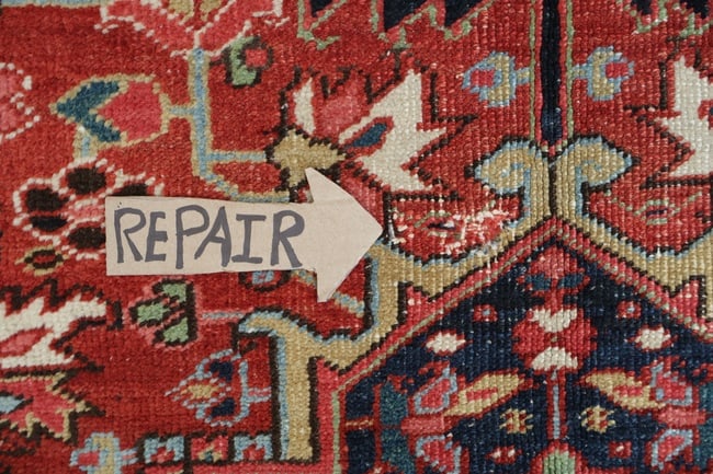 Antique Vegetable Dye Heriz Persian Area Rug 9x12 - 10