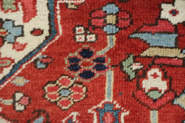 Antique Vegetable Dye Heriz Persian Area Rug 9x12 - 13