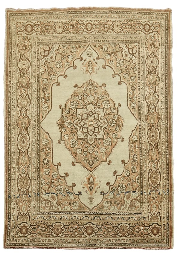 Pre-1900 Antique Beige Tabriz Haj-Jalili Persian Rug 4'x6': Title:Pre-1900 Antique Beige Tabriz Haj-Jalili Persian Rug 4'x6' Description:A Beautiful Genuine Iran ( Persia ) Tabriz rug is Hand Knotted by skillful weavers in Iran ( Persia ) with