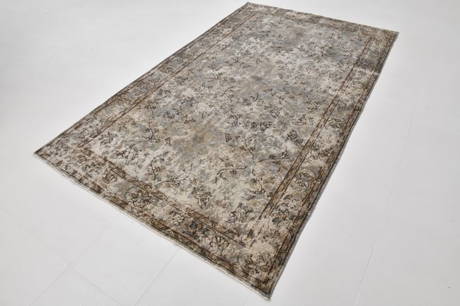 6'2'' x 9'10'' Handmade Vintage Wool Rug - 20255 - 18