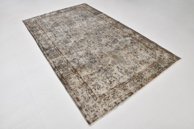 6'2'' x 9'10'' Handmade Vintage Wool Rug - 20255 - 19