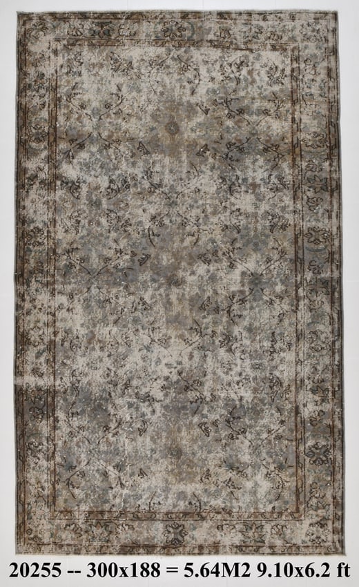 6'2'' x 9'10'' Handmade Vintage Wool Rug - 20255 (1 of 20)