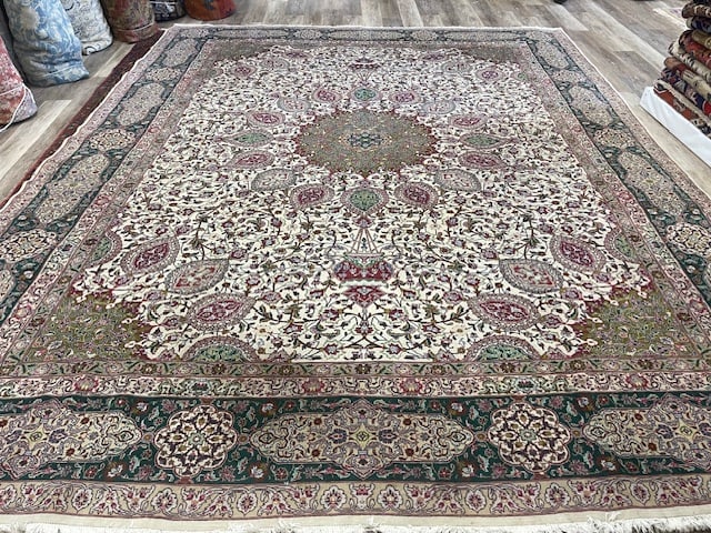 Vintage Persian Tabriz Rug-5286 - 5