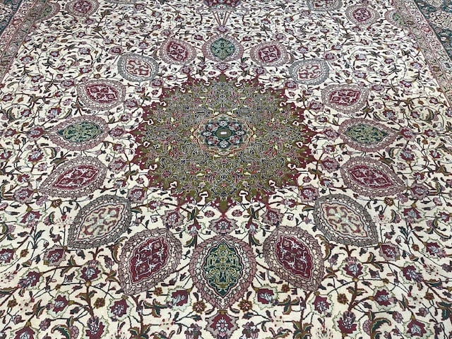 Vintage Persian Tabriz Rug-5286 - 9