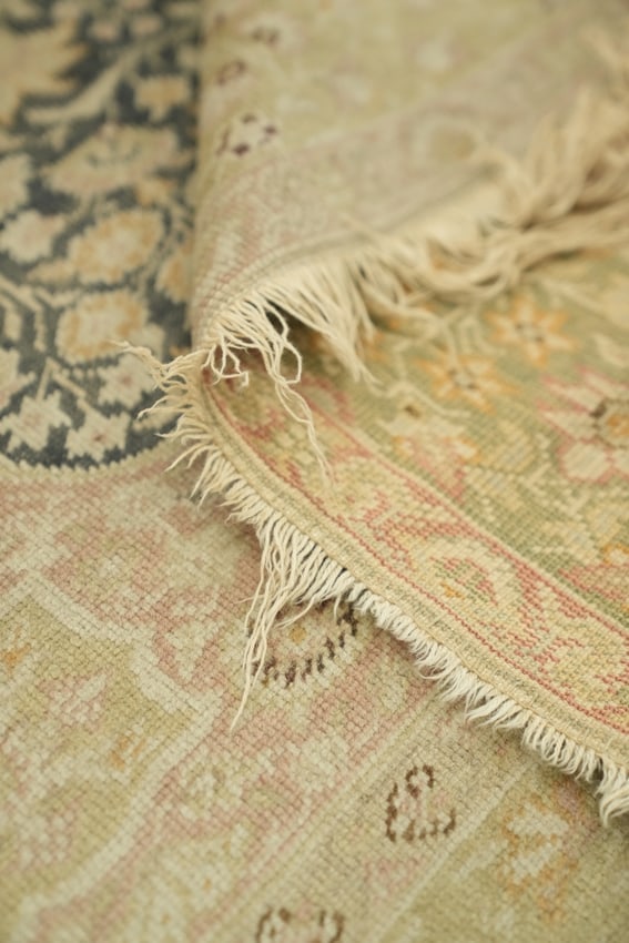 Pre-1900 Antique Anatolian Turkish Silk Rug 5x6 - 15