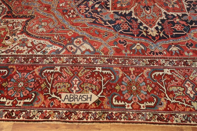 Antique Vegetable Dye Heriz Serapi Persian Area Rug 10x12 - 16