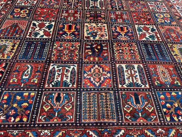 Antique Persian Garden Design Bakhtiari Rug-5205 - 10