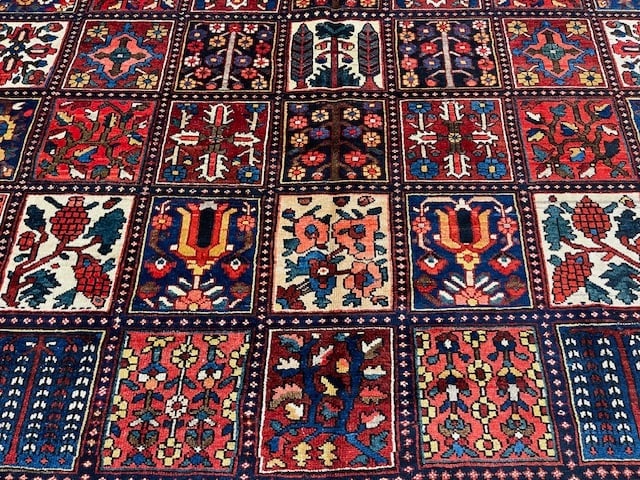 Antique Persian Garden Design Bakhtiari Rug-5205 - 3