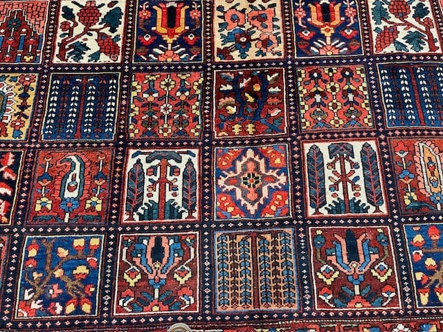 Antique Persian Garden Design Bakhtiari Rug-5205 - 8