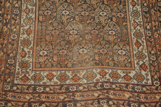 Pre-1900 Antique Bidjar Wool Persian Rug 4x5 - 7