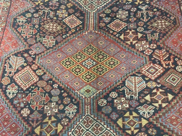 Antique Tribal Persian Khamseh Shiraz Rug-2020 - 5