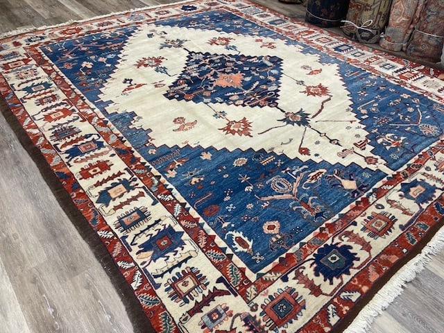 Vintage Bakhshayesh Turkish Azari Rug-1159 - 8