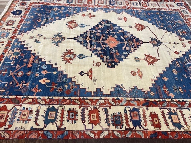 Vintage Bakhshayesh Turkish Azari Rug-1159 - 9
