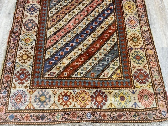 Colorful Antique South Caucasian Runner-4967 - 2
