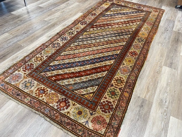 Colorful Antique South Caucasian Runner-4967 - 6