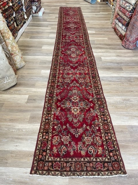 Antique Persian Long Hamadan Runner-3259: Title:Antique Persian Long Hamadan Runner-3259 Description:An antique Persian long runner Hamadan from west of Persia, size 2 ft. 7 inches by 19 ft. 9 inches, circa 1920, very good to excellent condit