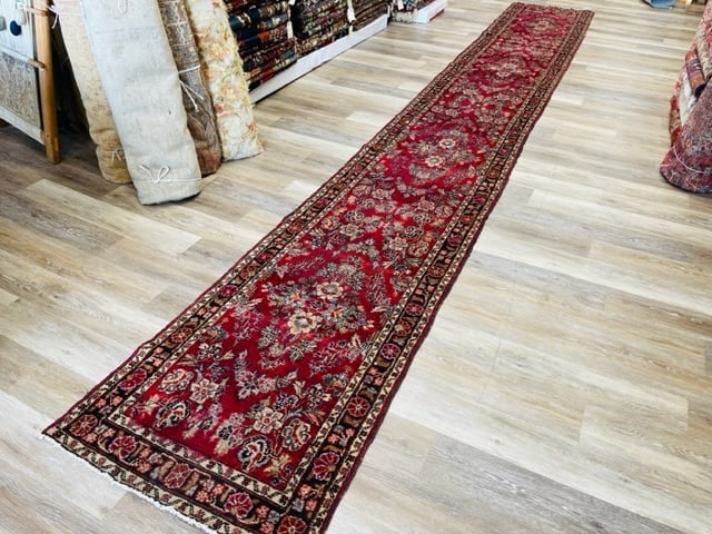 Antique Persian Long Hamadan Runner-3259 - 9