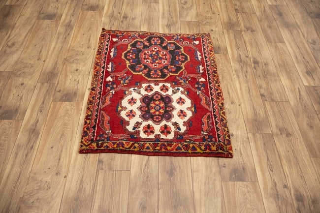 Vintage Floral Rusty Red 9X12 Bakhtiari Persian Round Rug - 3