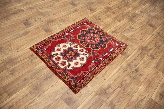 Vintage Floral Rusty Red 9X12 Bakhtiari Persian Round Rug - 4