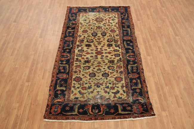 Pre-1900 Antique Heriz Bakhshayesh Persian Area Rug 5x9 - 3