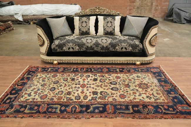 Pre-1900 Antique Heriz Bakhshayesh Persian Area Rug 5x9 - 4