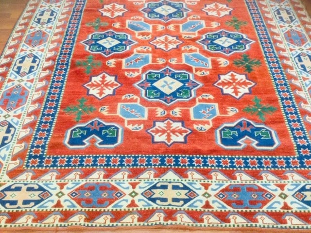 Vintage Kazak Caucasian Rug - 8