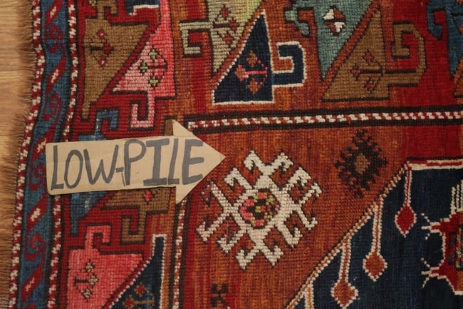 Blue Vegetable Antique Tribal Wool Kazak Oriental Area Rug 5x9 - 16