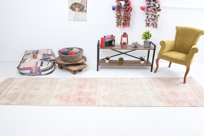 2'10'' x 12'4'' Turkish Vintage Runner Rug - 7309 - 2