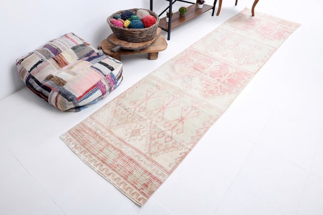 2'10'' x 12'4'' Turkish Vintage Runner Rug - 7309 - 5