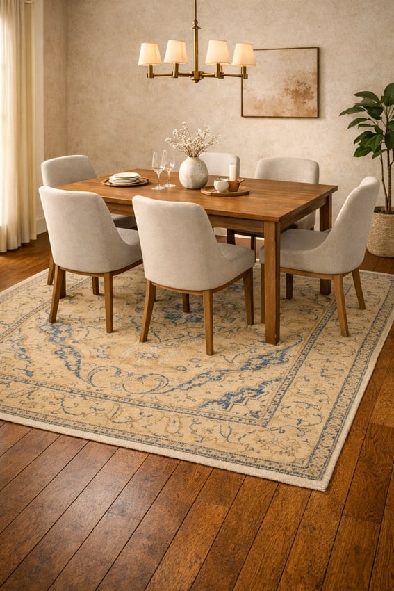 Antique Traditional Muted Beige 9X12 Tabriz Persian Rug - 2