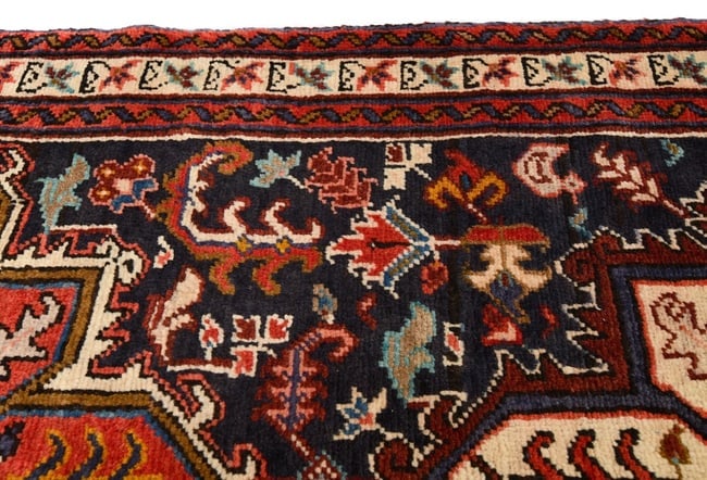 Vintage Plum Geometric 3X10 Ardebil Persian Runner Rug - 8
