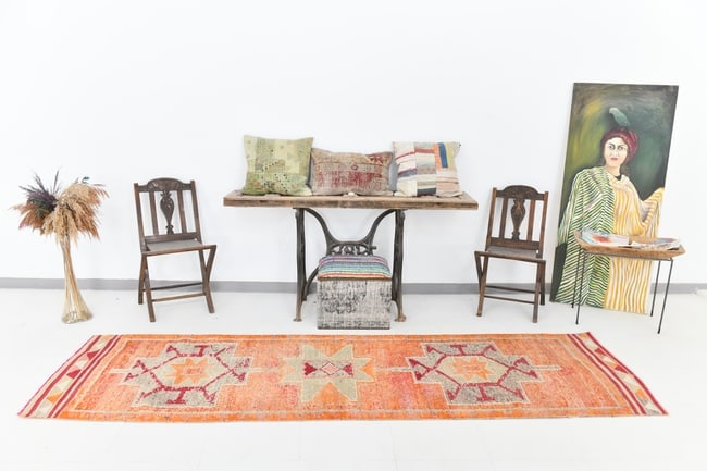2'11'' x 10'2'' Vintage Wool Runner Rug - 23481 - 2