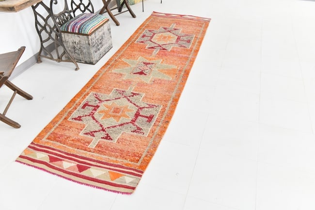 2'11'' x 10'2'' Vintage Wool Runner Rug - 23481 - 4