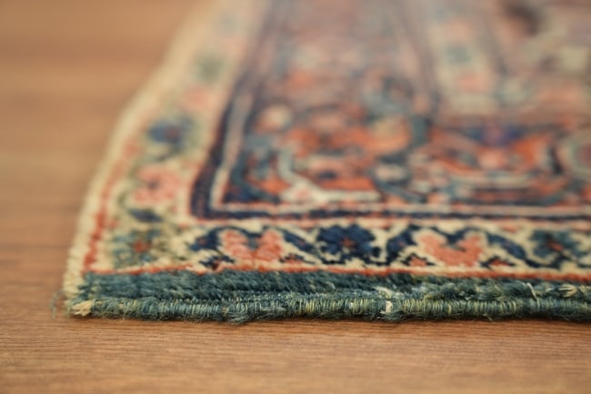 Green Antique Wool Sultanabad Persian Rug 4x6 - 13