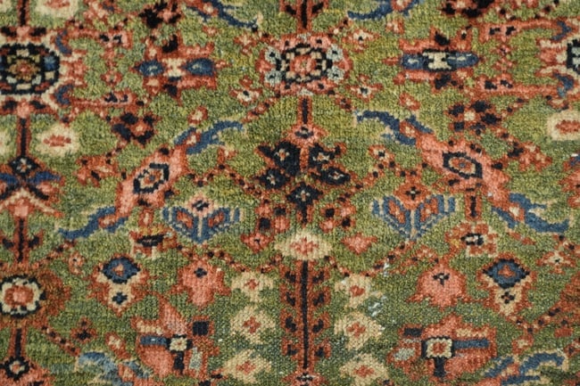 Green Antique Wool Sultanabad Persian Rug 4x6 - 8