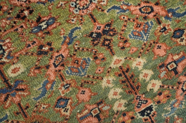 Green Antique Wool Sultanabad Persian Rug 4x6 - 9